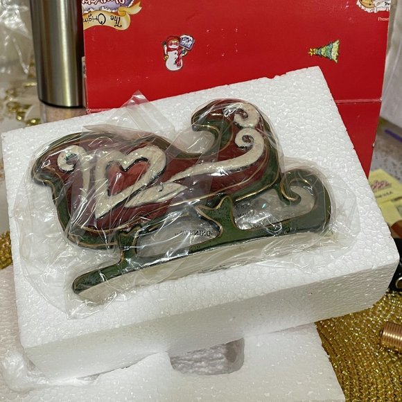 Perfect For Holiday Giving!! #1 RARE Vintage Blue Sky - Clayworks T-Lite Holder - Picture 4 of 4